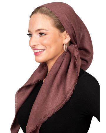 Tie Ur Knot Full Shimmer Mauve Adjustable Pre-Tied Bandanna with Full Non Slip Grip myselflingerie.com